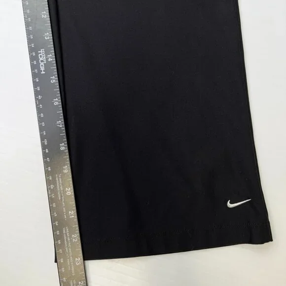 Vintage Nike Pant Women Medium Wide Leg Crop Swoosh 28x23 Gym Retro Y2K Core Ex - Picture 7 of 10